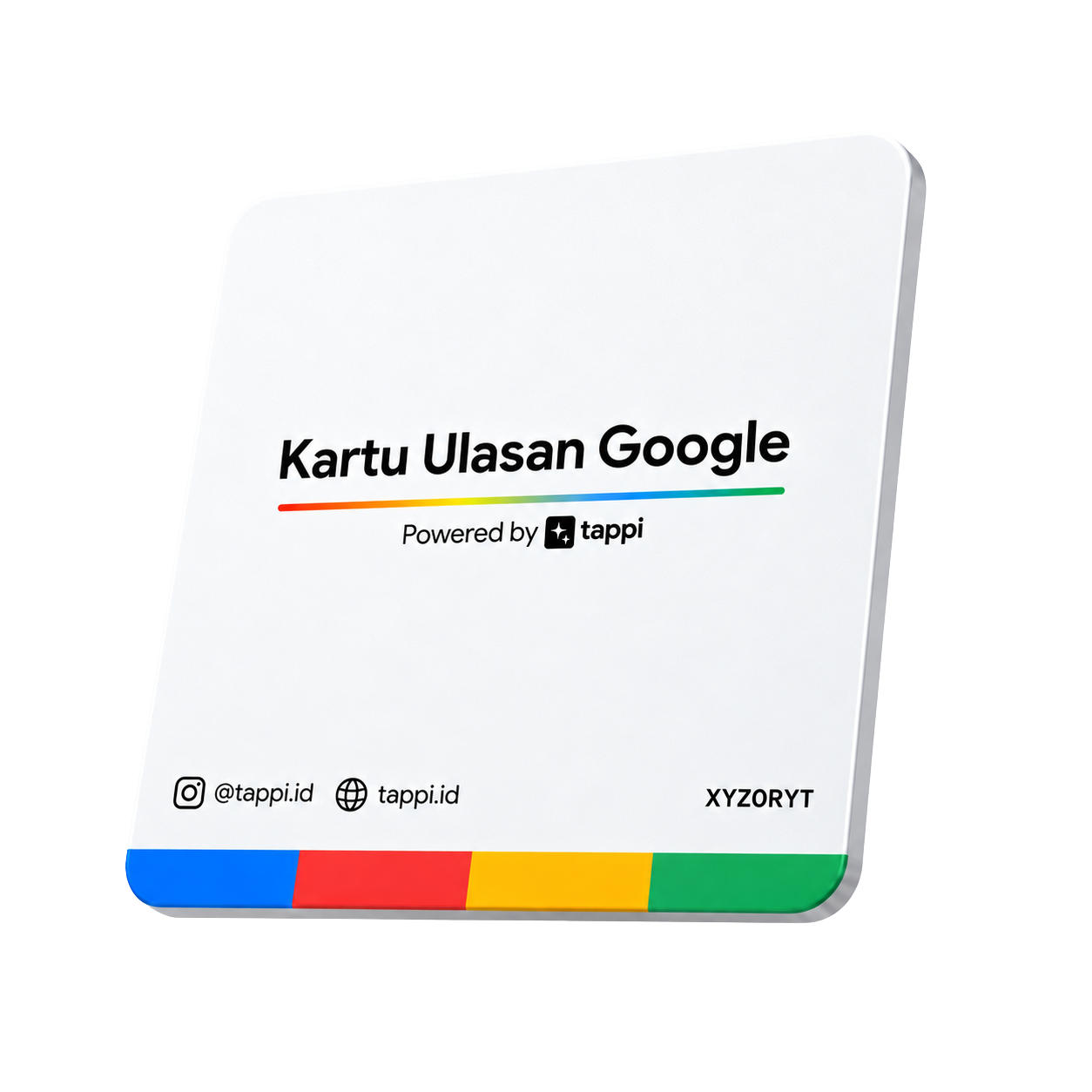 Tappi Card Google Review (Tampak Belakang)